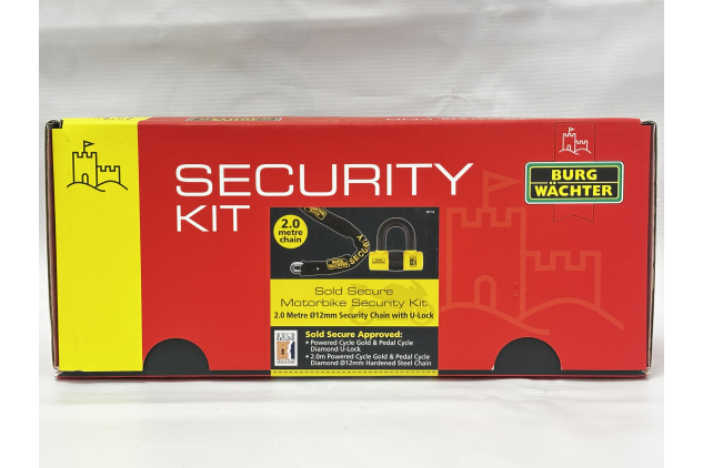 Burg Wachter Sold Secure Motorbike Chain & U-Lock Kit 2m x 12mm