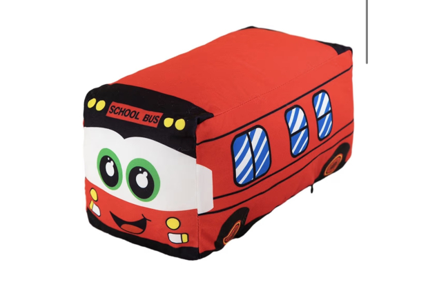 Bus Toy Car Soft Toy Pillow for Bedroom 20cm