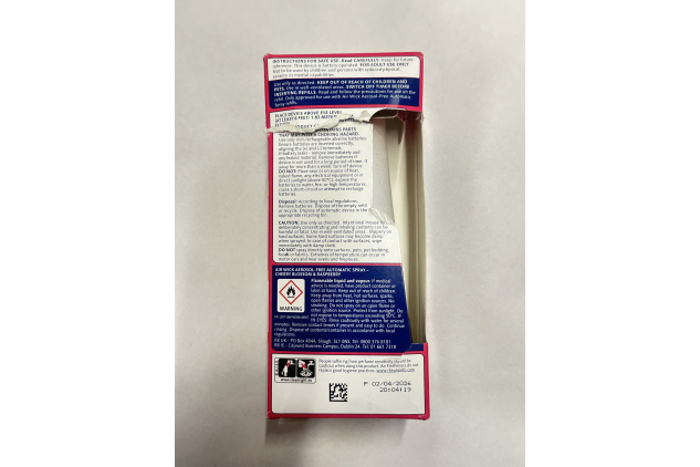 Air Wick Cherry Blossom & Raspberry Aerosol-Free Automatic Spray Kit Air Freshener Imperfect Box
