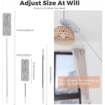 Extendable Bendable Microfibre Feather Duster 110 Inch Telescopic Pole