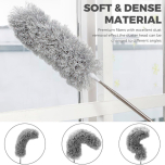 Extendable Bendable Microfibre Feather Duster 110 Inch Telescopic Pole