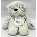 Microwavable Marshmallow Bear Soft Toy Grey