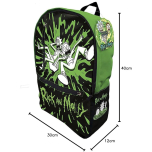 Rick and Morty Acid Vat Design Backpack Green 30 x 40 x 12cm