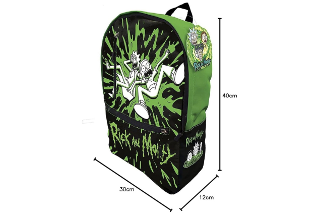 Rick and Morty Acid Vat Design Backpack Green 30 x 40 x 12cm