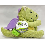 goDog Dragon Plush Dog Toy Green with Chew Guard Technology