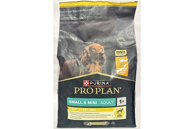 Purina Pro Plan Small & Mini Adult Light Sterilised Dry Dog Food with Chicken 3kg DAMAGED BAG