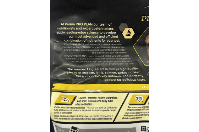 Purina Pro Plan Small & Mini Adult Light Sterilised Dry Dog Food with Chicken 3kg DAMAGED BAG