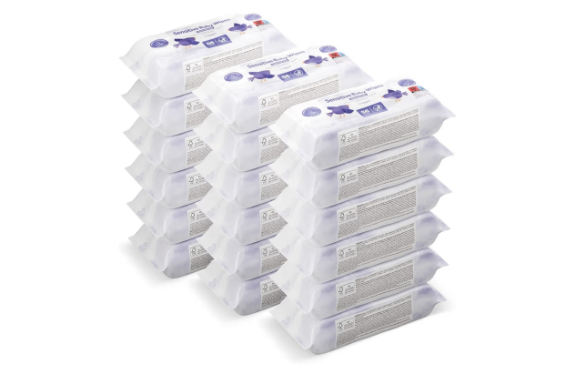 Sensitive Baby Wipes 1008 Wipes, Unscented, 18 Pack of 56