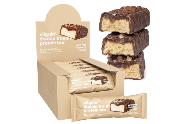 Vilgain Double Trouble Hazelnut Protein Bars 12 x 55g