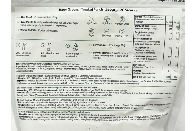 Protein Works Super Greens Tropical Punch 250g