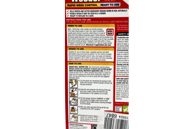 Weedol Rapid Weedkiller Ready To Use 4 x 3L