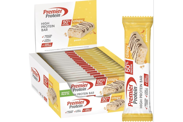 Premier Protein 50% Crispy Peach Bars 16 x 40g