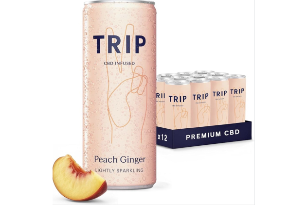 TRIP CBD Peach Ginger Sparkling Drink 12 x 250ml