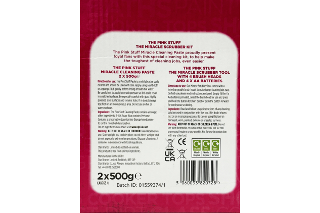 The Pink Stuff Miracle Scrubber Kit | Outer box Packaging Damage