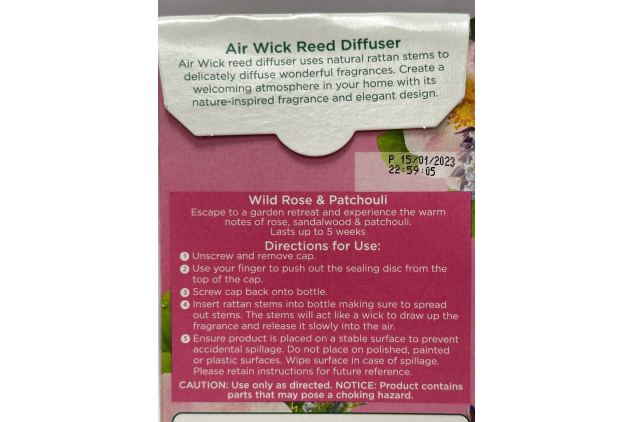 Air Wick Wild Rose & Patchouli Reed Diffusers 5 Pack