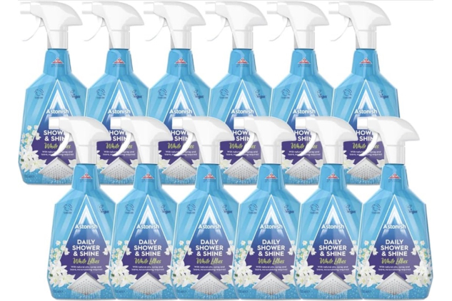Astonish Daily Shower Shine Spray White Lilies 12 x 750ml