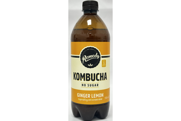 Remedy Kombucha Ginger Lemon No Sugar 700ml