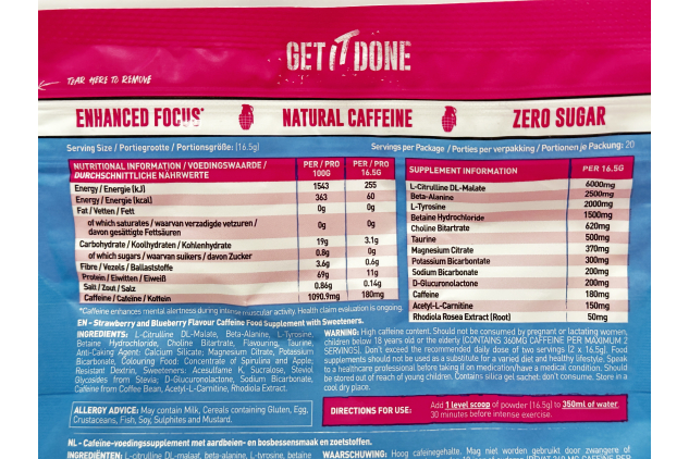 Grenade Pre-Workout Berried Alive 330g