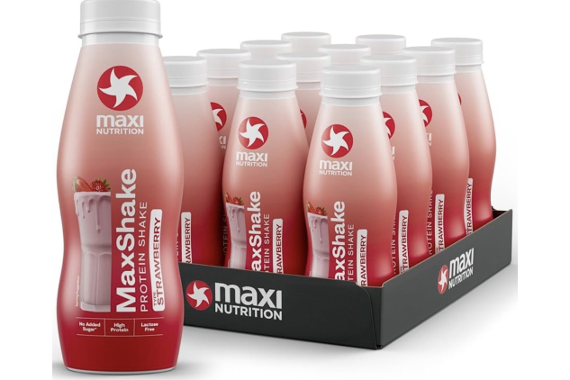 MaxiNutrition MaxShake Strawberry Protein Shake 12 x 330ml