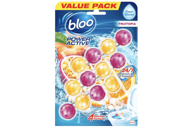 Bloo Power Active Fruitopia Toilet Rim Blocks 3 x 50g