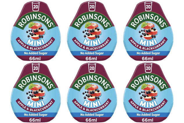 Robinsons Mini Apple & Blackcurrant Squash 6 x 66ml