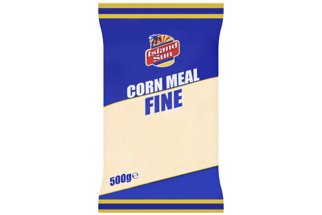 Island Sun Fine Cornmeal 500g | Fine Ground Corn Meal for Baking, Cooking & Caribbean Recipes