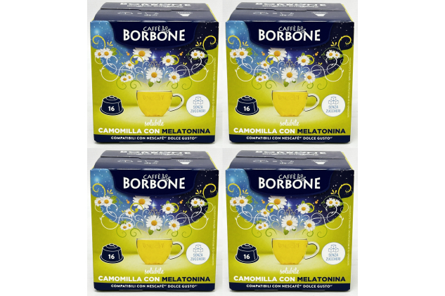 Caffè Borbone Chamomile & Melatonin Dolce Gusto Compatible Capsules 4 x 16