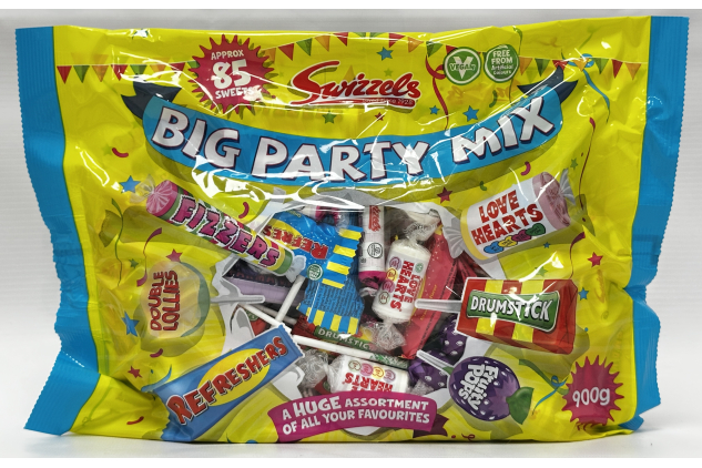 Swizzels Big Party Mix Assorted Sweets Bag 900g