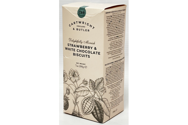 Cartwright & Butler Strawberry & White Chocolate Biscuits 200g | See Description