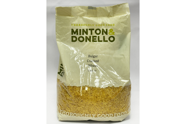 Minton & Donello Bulgar Cracked Wheat 1kg | Wholegrain Bulgur Wheat for Salads & Cooking