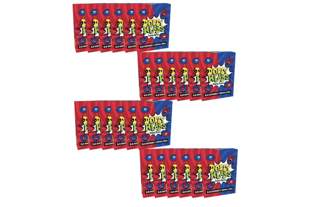 Dopey Heads Pack of 24 X 40g Blue Raspberry & Tropical Flavour