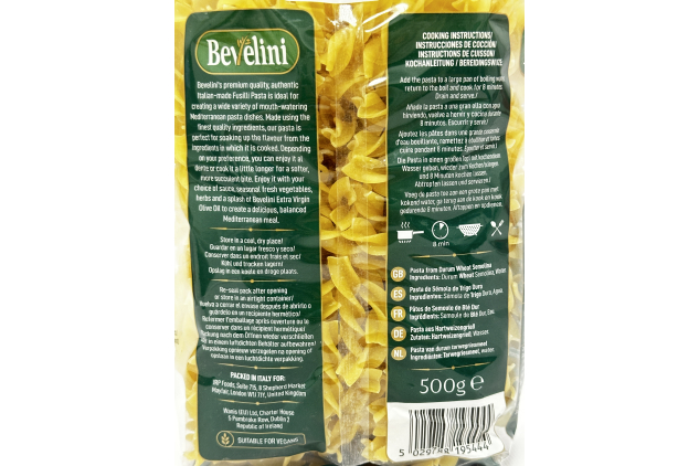 Bevelini Fusilli Italian Pasta 500g
