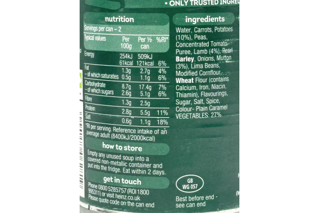 Heinz Big Soup Lamb & Vegetable Soup 6 x 400g