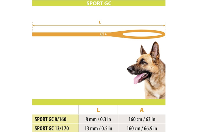Ferplast Sport GC Purple Dog Slip Lead with Semi-Choke Collar 170cm x 13mm