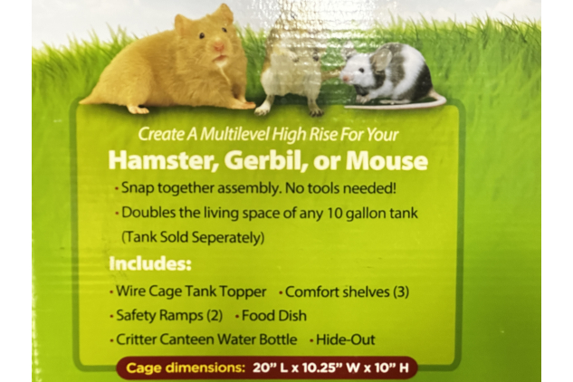 Kaytee 10 Gallon Tank Topper Habitat for Hamsters Gerbils & Mice