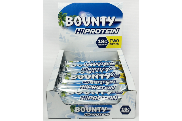 Bounty Hi Protein Bars 12 x 52g | 18g Protein Coconut & Milk Chocolate