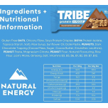 TRIBE Protein + Focus Flapjack Bars Peanut Butter Choc Chip 12 x 60g Vegan High Protein High Fibre Gluten Free Snack with Lion's Mane & Ginseng
