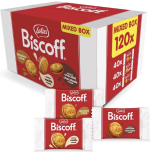 Lotus Biscoff Mixed Sandwich Biscuit Selection Box 120 Pack (40 Biscoff Cream, 40 Vanilla, 40 Milk Chocolate) 1200g