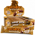 Grenade Caramel Chaos Protein Bars 12 x 60g | High Protein Low Sugar Snack | 21g+ Protein Per Bar | Milk Chocolate Coated Protein Bars