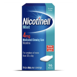 Nicotinell Mint Gum 4mg 96 Pieces Nicotine Gum Sugar Free Mint Flavour