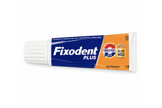 Fixodent Plus Flavour Free 40g No Outer Box