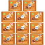 Ritter Sport Caramel & Biscuit Milk Chocolate Bars 11 x 100g | Crunchy Butter Biscuit & Smooth Caramel | Bulk Multipack