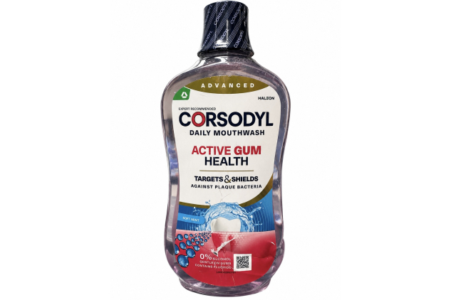 Corsodyl Daily Active Gum Health Fluoride Mouthwash Soft Mint 500ml Dented Bottle