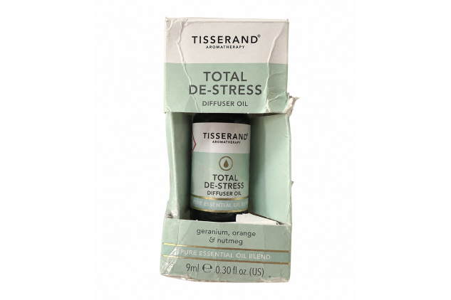 Tisserand Total De-Stress Diffuser Oil 9ml Geranium Orange Nutmeg Imperfect Box