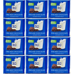 Ritter Sport Fine Milk Chocolate Bars 12 x 100g | 1.2kg Chocolate Multipack