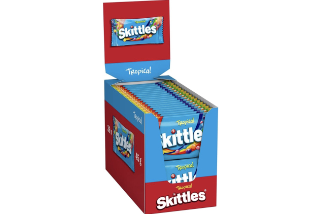 Skittles Tropical Chewy Candies Sweets Bags 36 x 45g | Tropical Fruit Flavour Multipack 1.62kg
