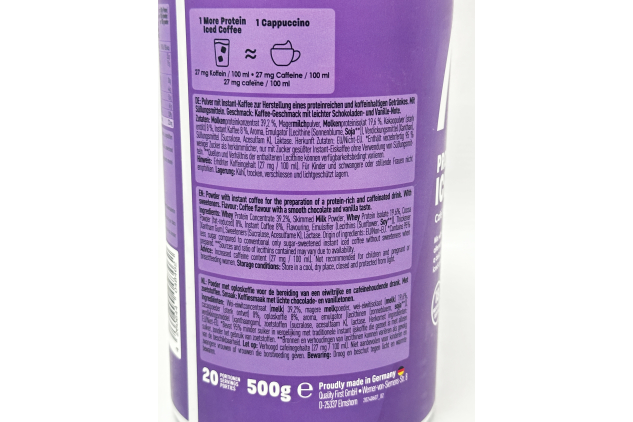 MORE Protein Iced Coffee Café Frappé Style 500g | High Protein Instant Coffee Powder | 20 Servings