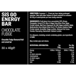 Science in Sport SiS GO Energy Bar Chocolate Fudge Flavour 30 x 40g High Carb Fruit & Cereal Energy Bars 1.2kg
