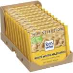 Ritter Sport White Whole Hazelnuts Chocolate 100g Bars Pack of 10