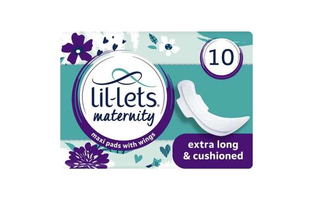 Lil-Lets Maternity Pads 10 Extra Long Maxi Pads with Wings